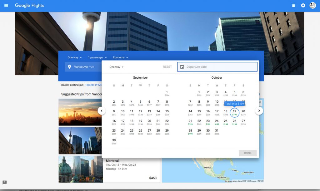 How to find cheapest flights - Google Flights Calendar View